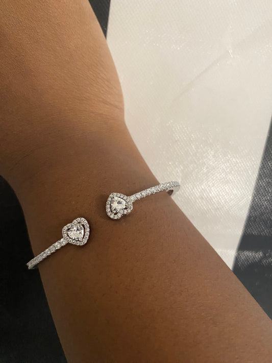 Double heart bracelet