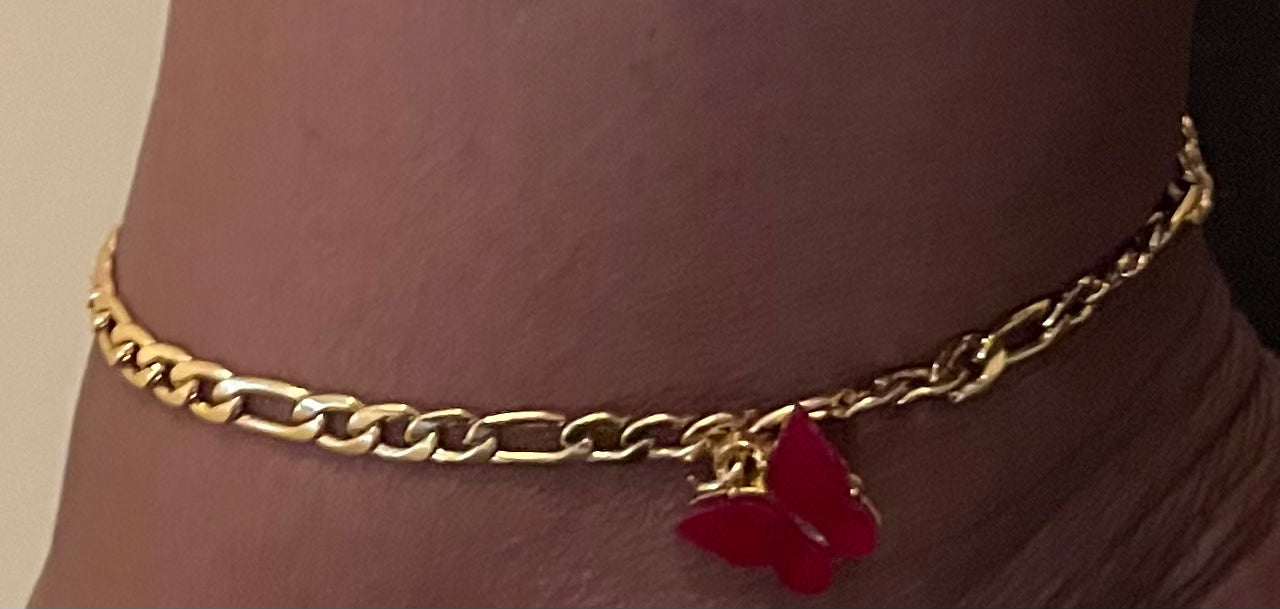 Butterfly anklet