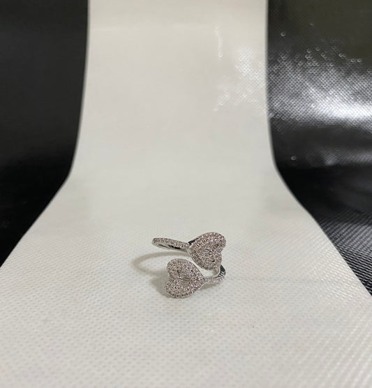 double heart ring